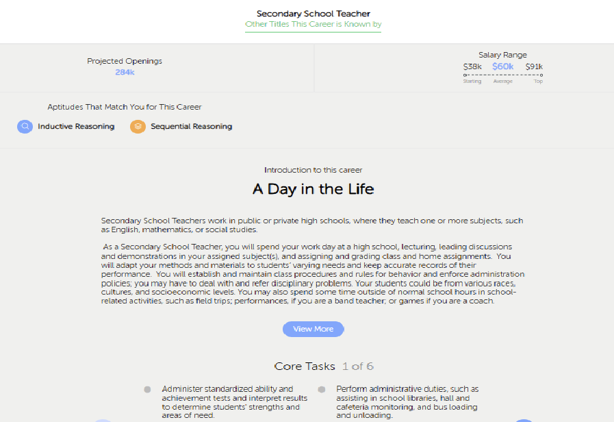 screenshot of YouScience Brightpath